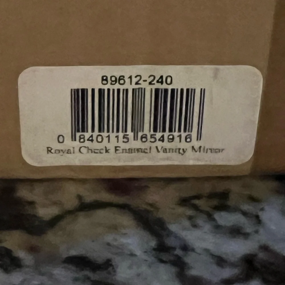 Mackenzie-Childs Royal Check Vanity Mirror. Like new in original box.